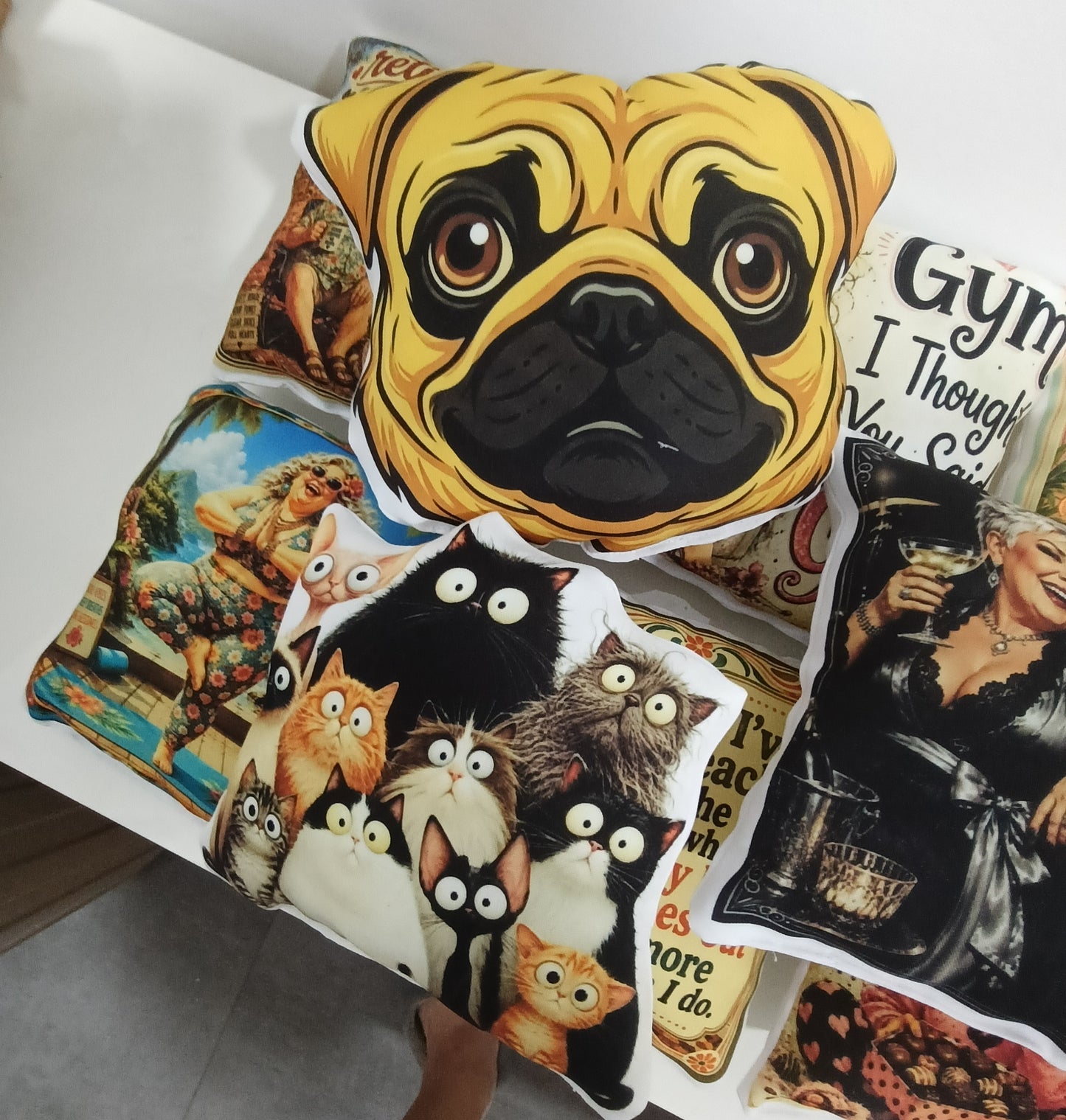 Miniature Handmade Cushions - Full Colour Printing - 22cm in Size