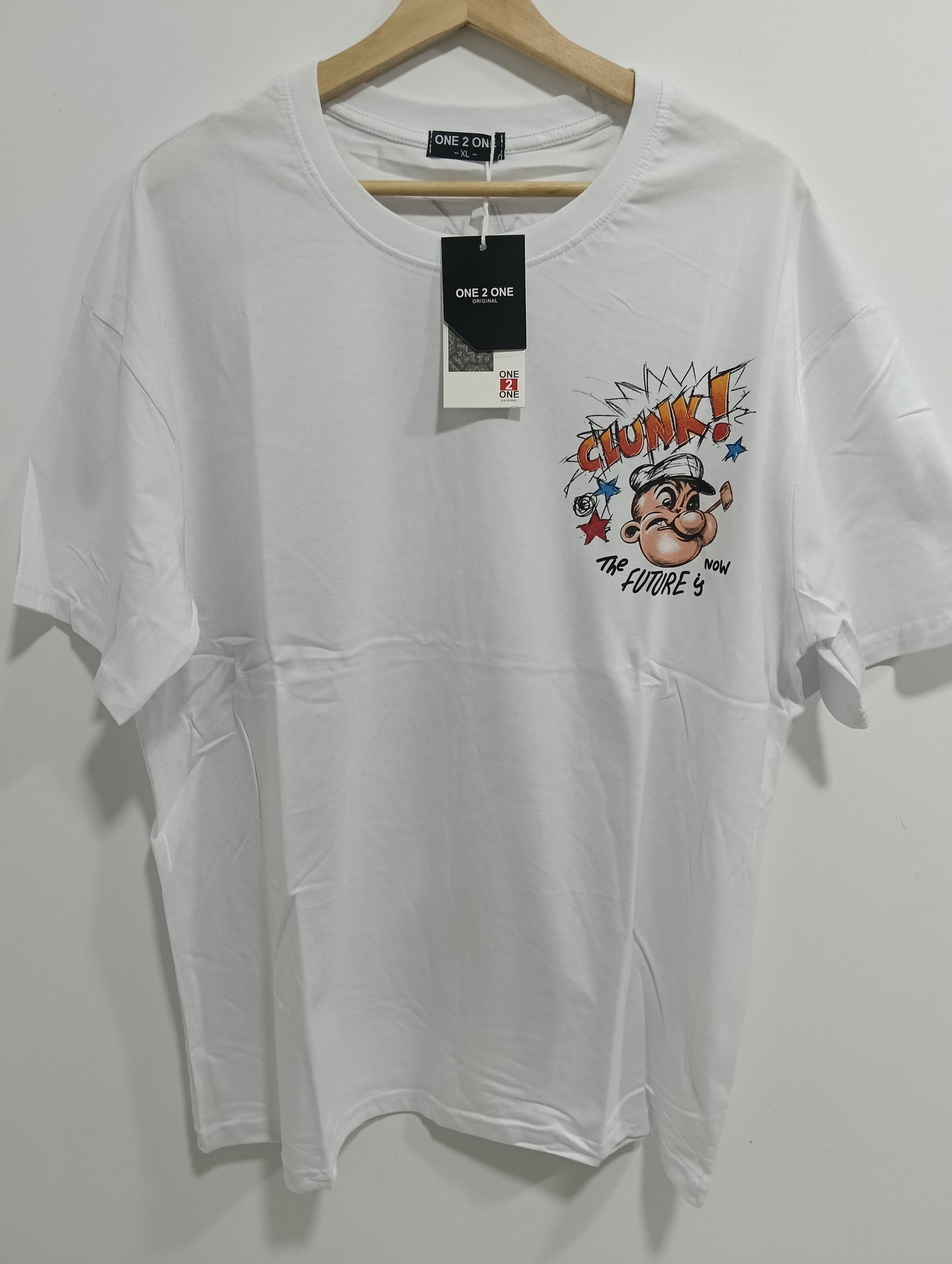 Popeye "The Future is Now" Graphic Oversized T-Shirt - XL