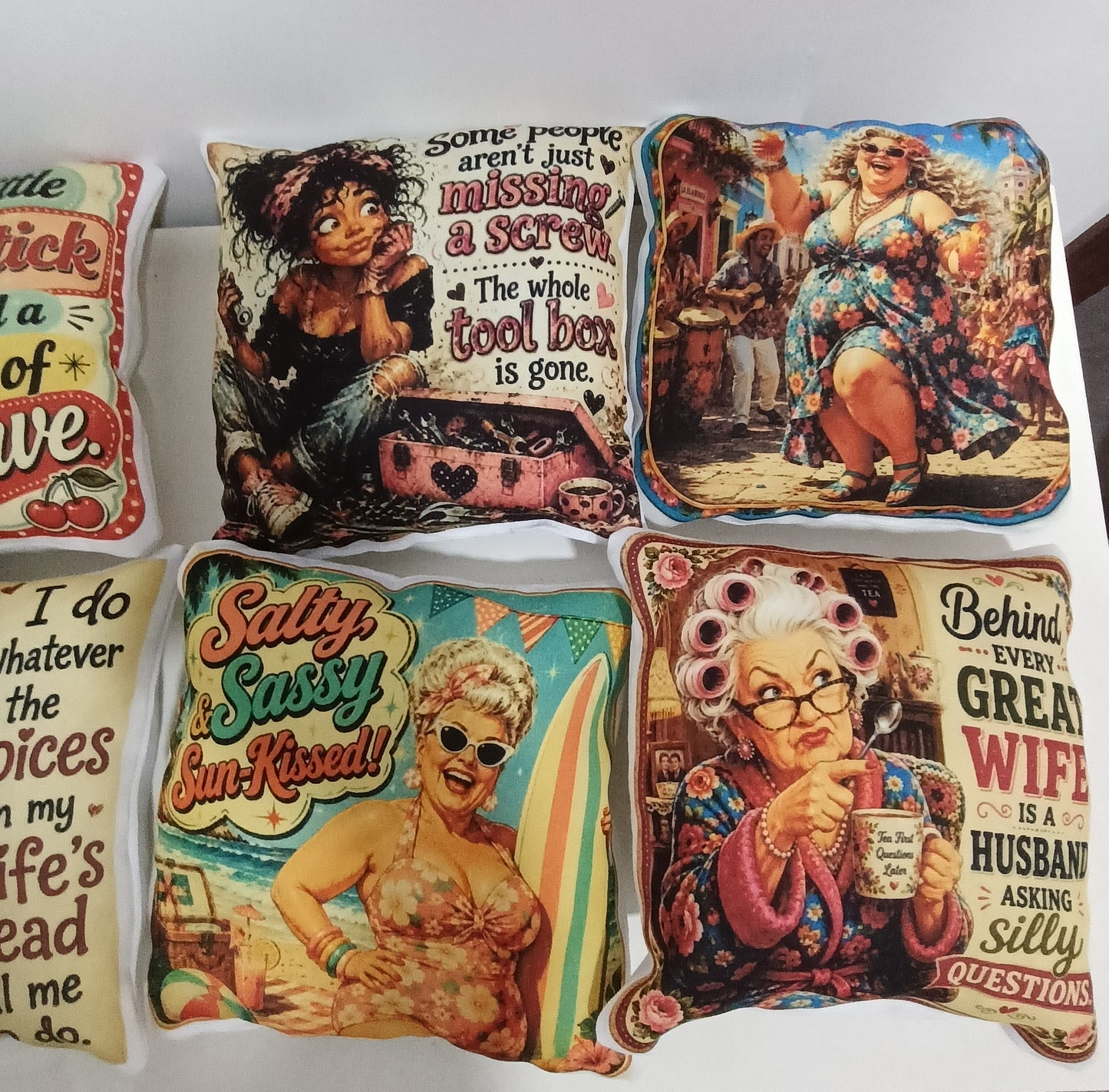 Miniature Handmade Cushions - Full Colour Printing - 22cm in Size