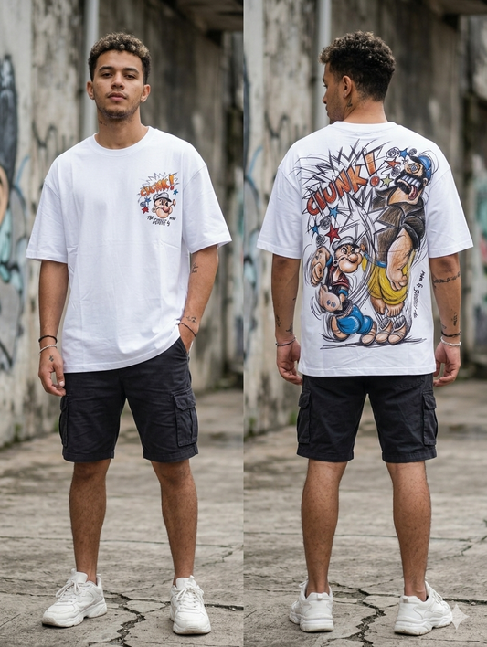 Popeye "The Future is Now" Graphic Oversized T-Shirt - XL