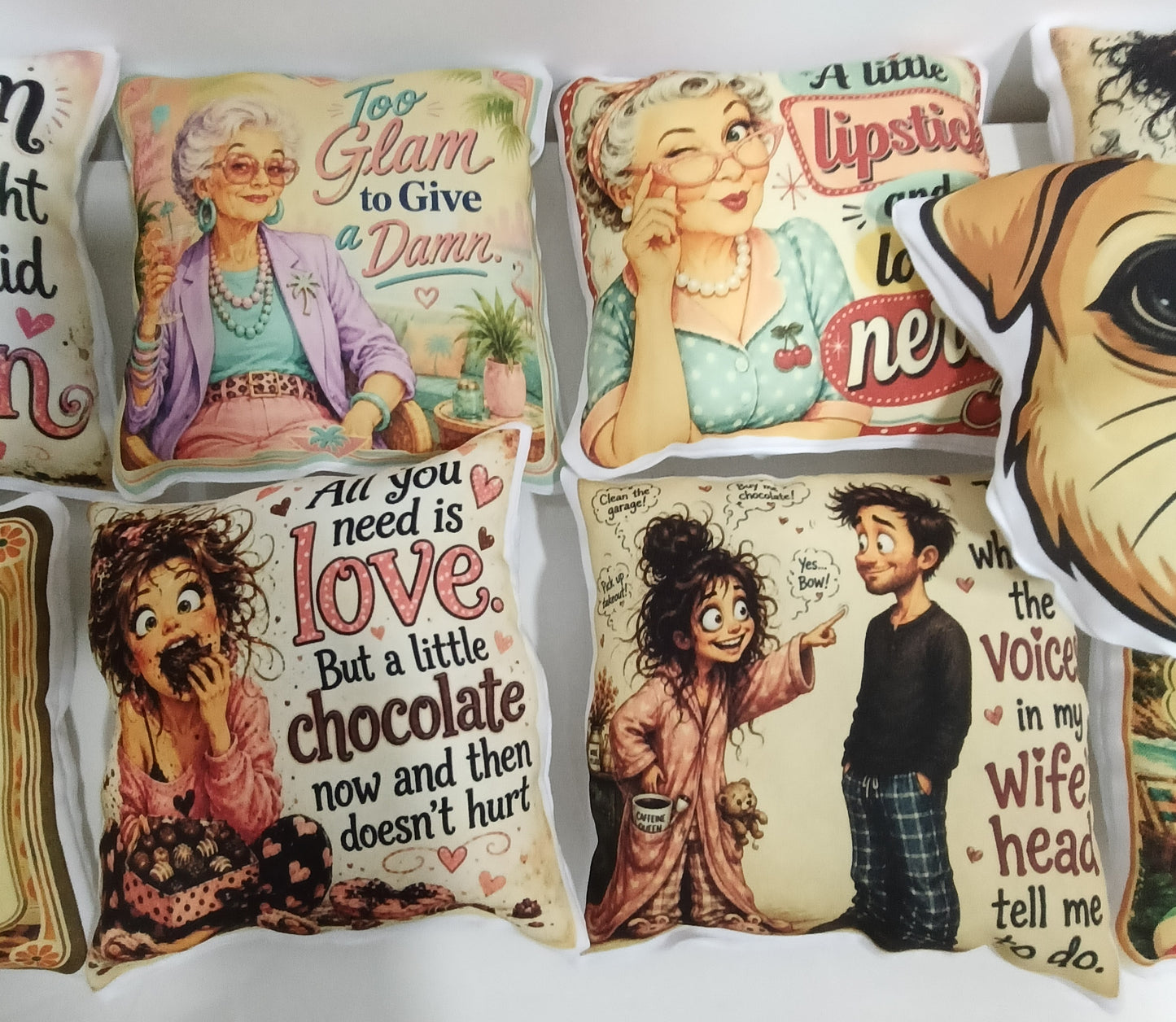 Miniature Handmade Cushions - Full Colour Printing - 22cm in Size
